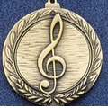 2.5" Stock Cast Medallion (Music Clef Note)